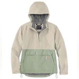 Carhartt Two-Tone Hooded Anorak in White and green